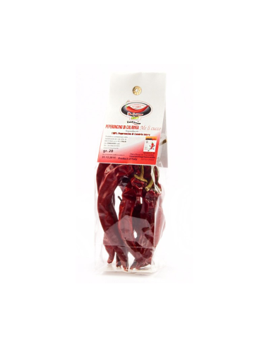 Peperoncino Piccante intero 20 gr - galluccio prodotti tipici calabresi